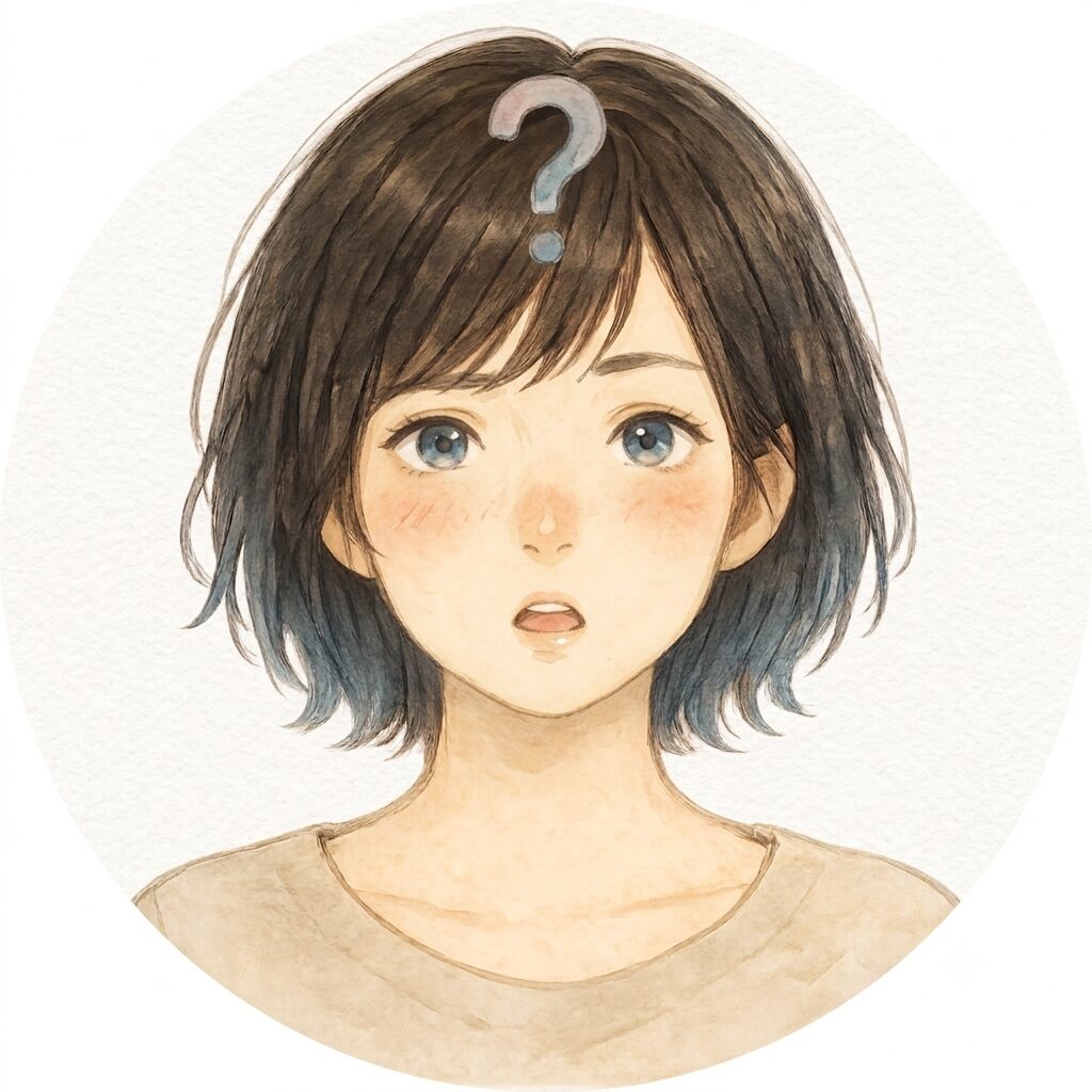 悩むめばえさん